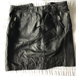 All Saints genuine leather skirt! US size 4.